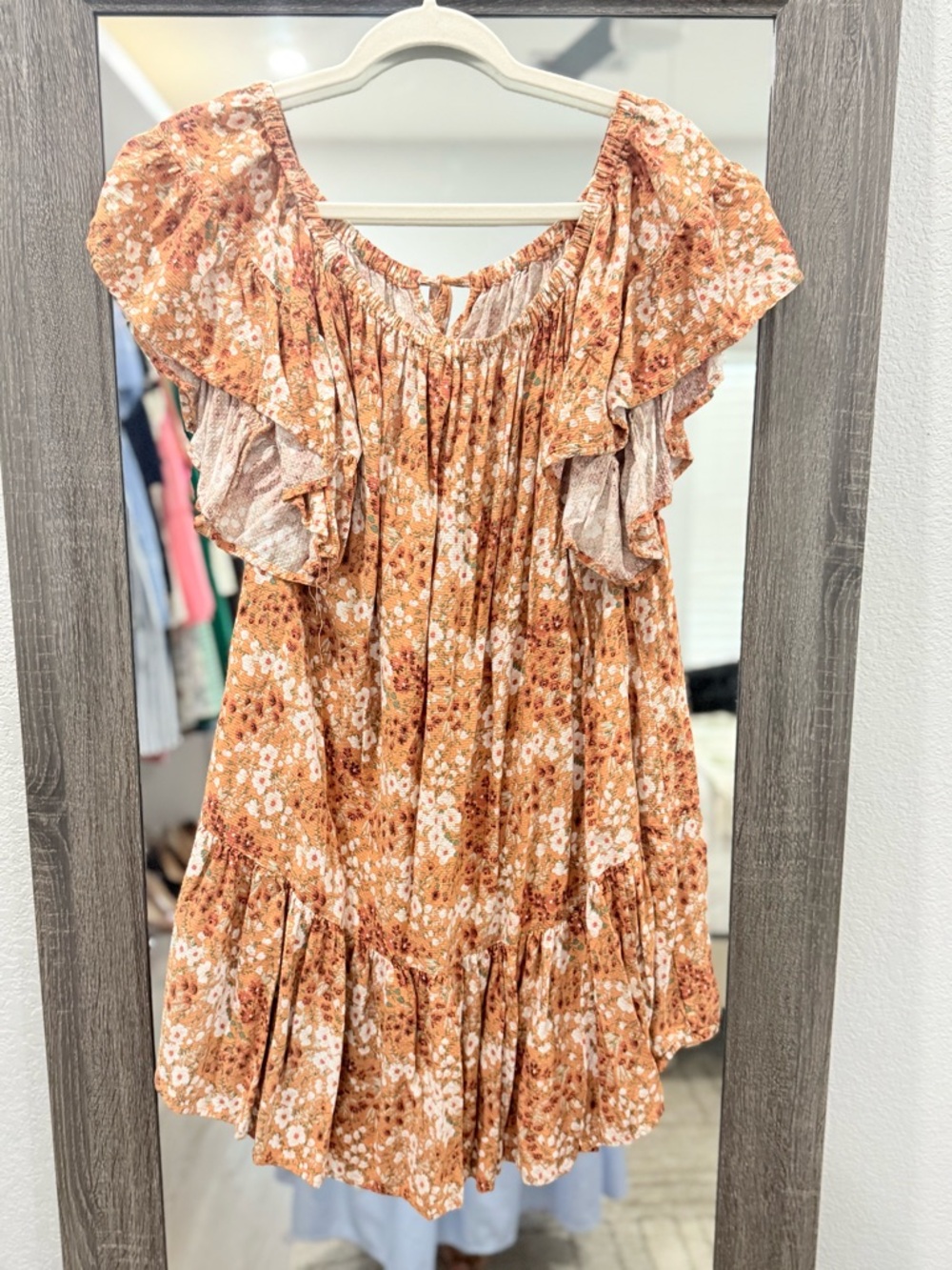 Orange floral top